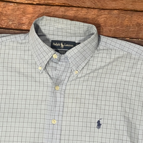 Polo Ralph Lauren Blake Blue Mens Dress Button Down Preppy Shirt - Picture 4 of 6